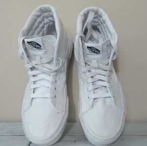 VANS SK8-HI Skateboard Off The Wall Lace Up Sneakers White Women Size 9